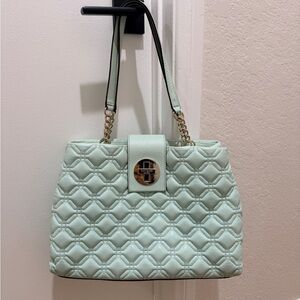 Kate Spade Light Green Quilted Shoulder Bag
